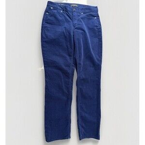 Talbots Straight Curvy Blue Corduroy Womens 6P Pants‎